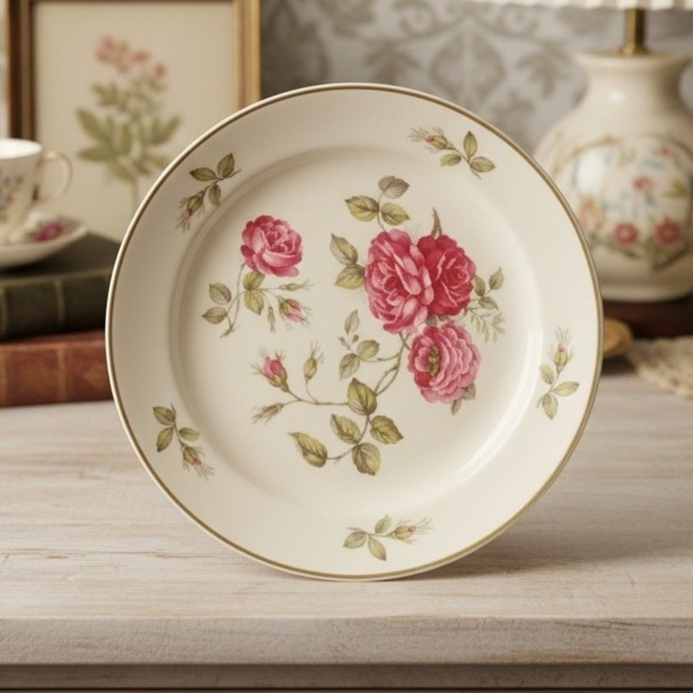 Homer Laughlin Eggshell Nautilus Dinner Plate Pink Rose Gold 10" Dinner Plate